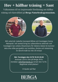 Hållbar träning och hästvälfärd